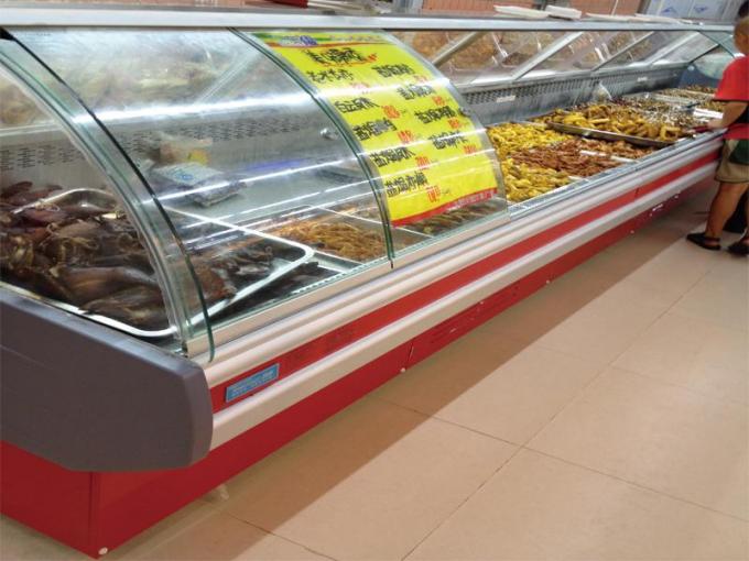 Self Contained Deli Food Display Refrigerator , Meat Display Counter Rear Counter
