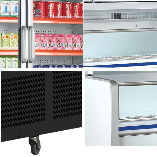 Combination Freezer With Glass Door , 1600w Commercial Display Energy Efficiency Cooler