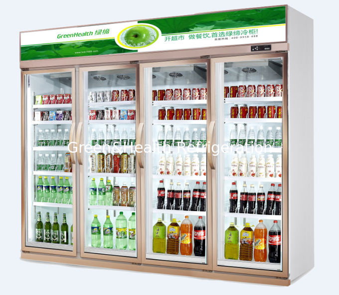 Upright Cooler Commercial Glass Door Refrigerator Cold Drink Display Beverage Display
