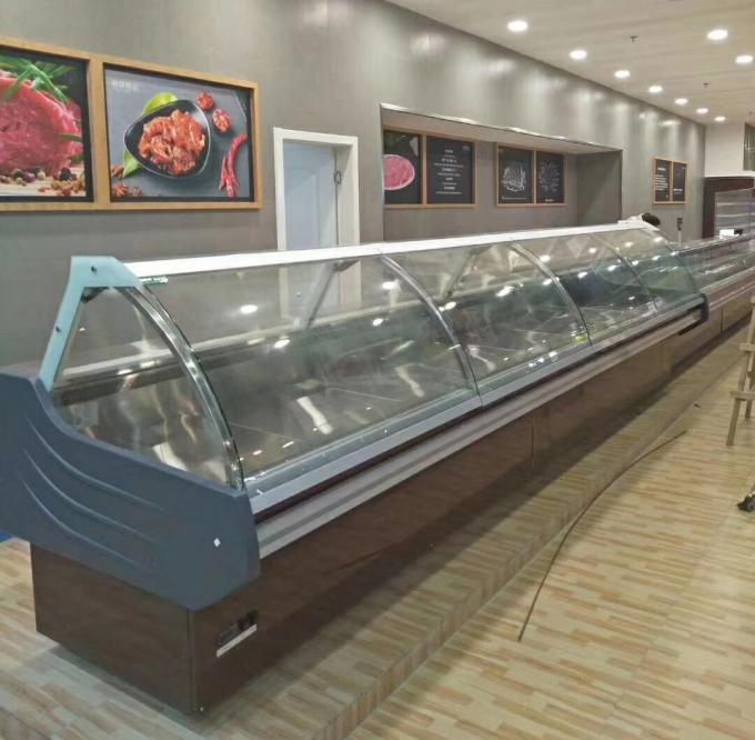 Cheese Meat Deli Display Refrigerator With Front Flip Glass Cover