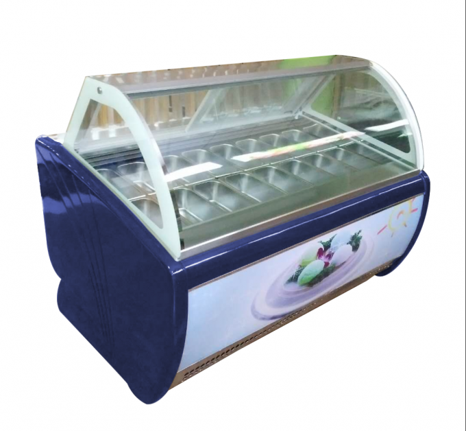 Customized Stainless Steel Ice Cream Display Freezer Pan Size 325*176*100mm