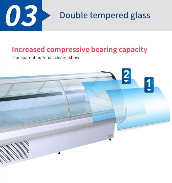 Small Seafood Freezer Showcase Fish Meat Display Chiller 110220V 60HZ meat display chiller