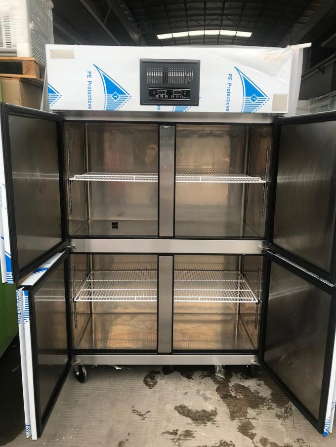 ROHS Commercial Refrigeration Freezer Double Solid Door Upright Fridge
