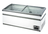 2.1M White Island Freezer Meat Counter Display Freezer for Supermarket