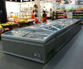 Glass Door Combined Supermarket Island Freezer / Display Freezer Automatic Defrost