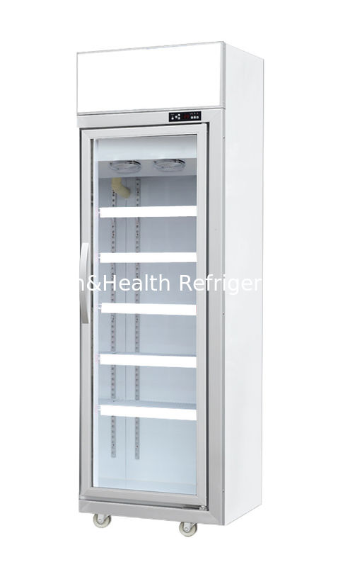 Anti Mist Glass 1 Door Upright Commercial Display Freezer For Ice Cream