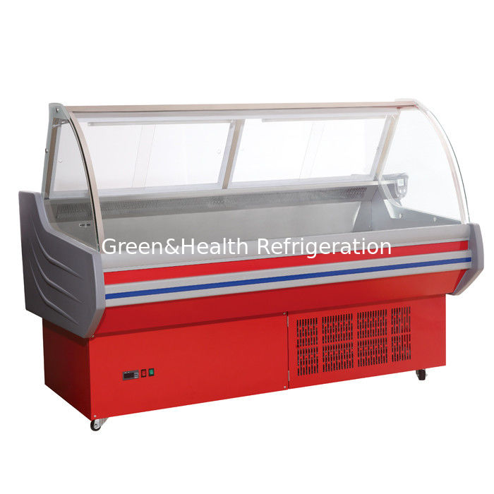 Red / White Meat Display Cooler , 0°C 10°C Deli Display Refrigerator