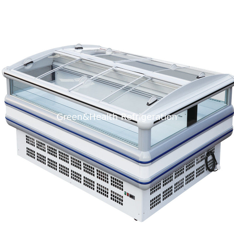 SuperMarket Sliding Door Commercial Display Freezer / Refrigerator With