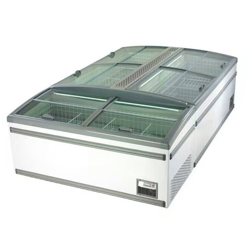 Ultra Freezer For Food Customized Island Chiller Professional Supermarket Equipment