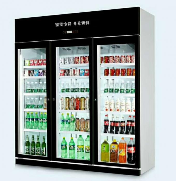 Cold Drinks Bottle Pepsi Beverage Display Cooler With Glass Door Green