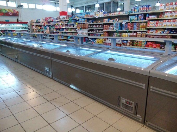 Supermarket 2.5m Combined Island Display Freezer With Secop Compressor