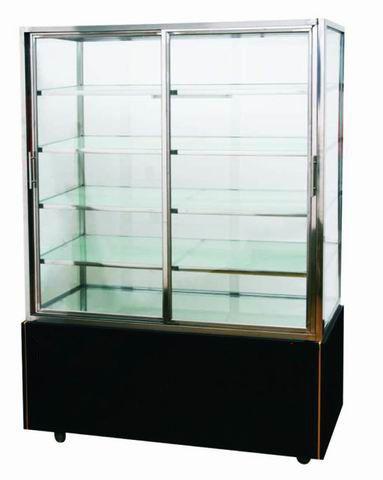 Curved Glass Door With 3 Shelf Cake Display Showcase For Snack In Bakery Shop 0
