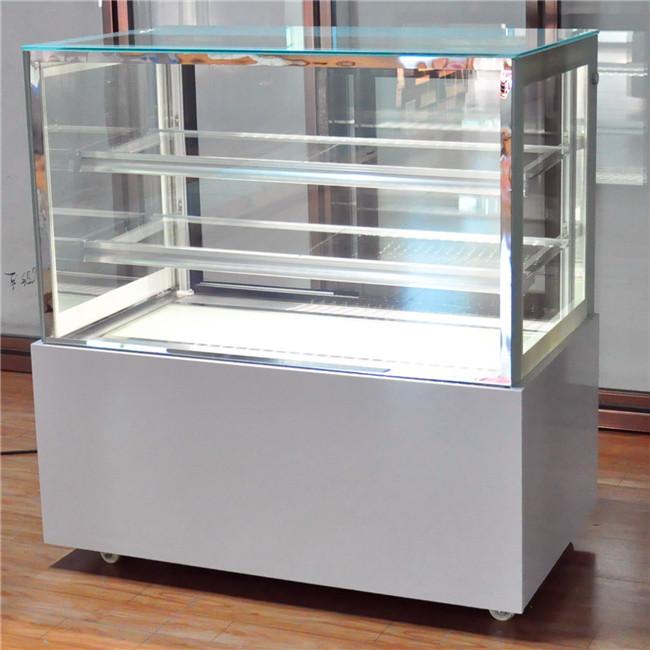 Curved Glass Cake Display Freezer / Bakery Refrigerator Showcase CE RoHS