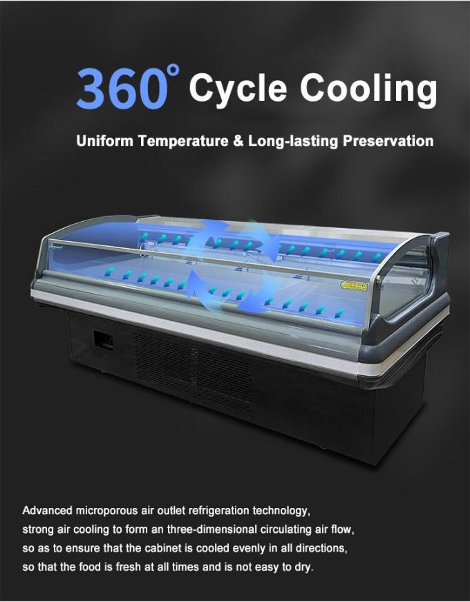 Europe Style Commercial Meat Display Freezer Meat Display Fridges