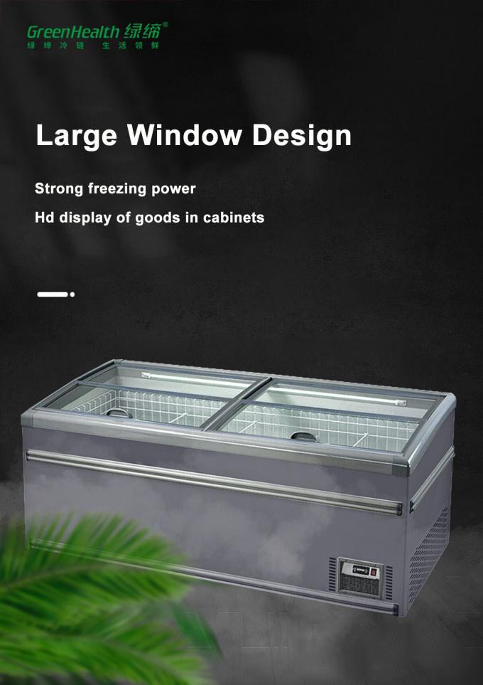 Chest Freezer Automatic Defrosting Refrigeration Equipment Supermarket Island Freezer