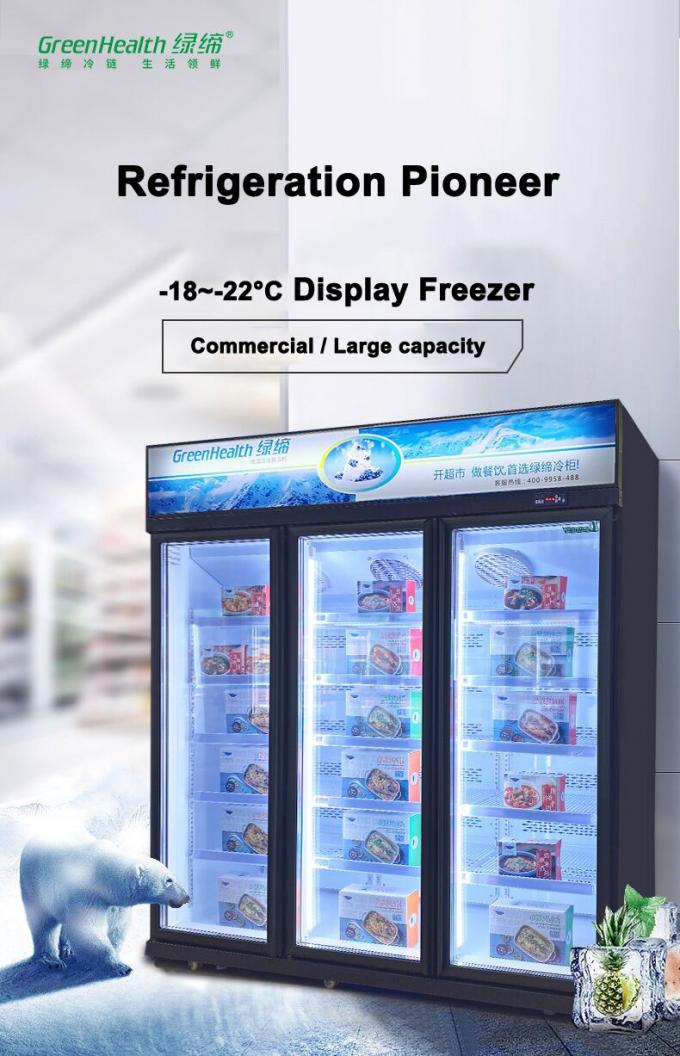 Energy Efficiency Commercial Display Freezer Upright Refrigerator For Shop