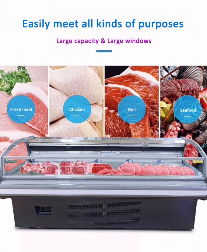 Commercial Meat Display Refrigerator R22 Open Display Fridge