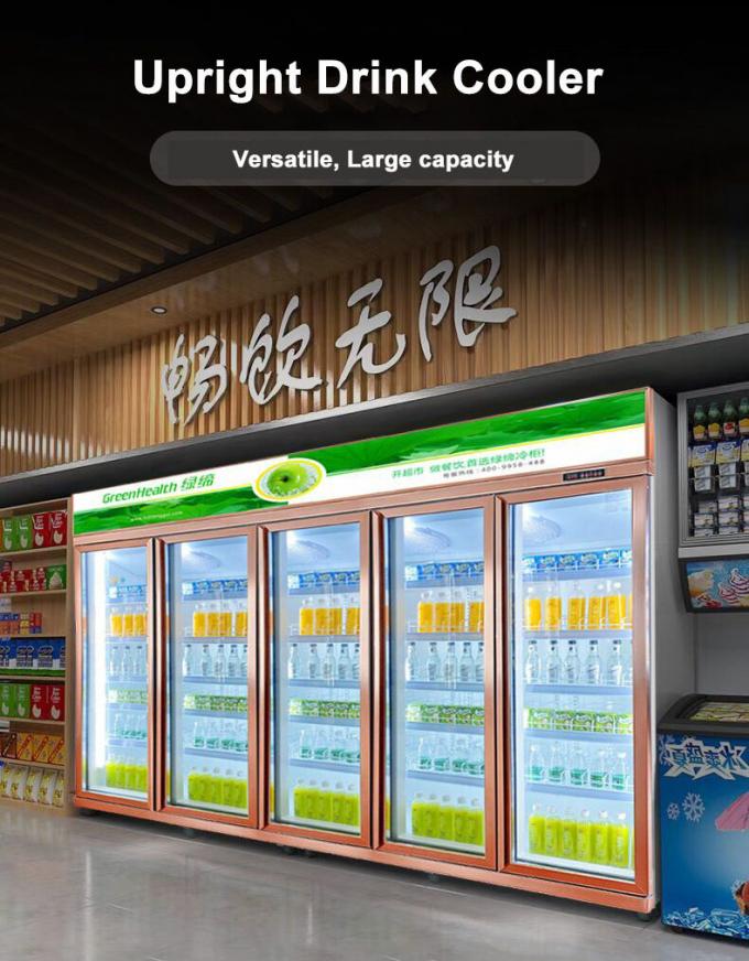 Supermarket Commercial Beverage Display Case Coca Cola Fridge Chiller
