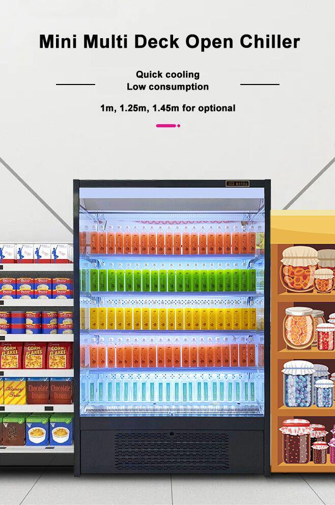Fan Cooling Front Open Mini Display Fridge For Store Shop