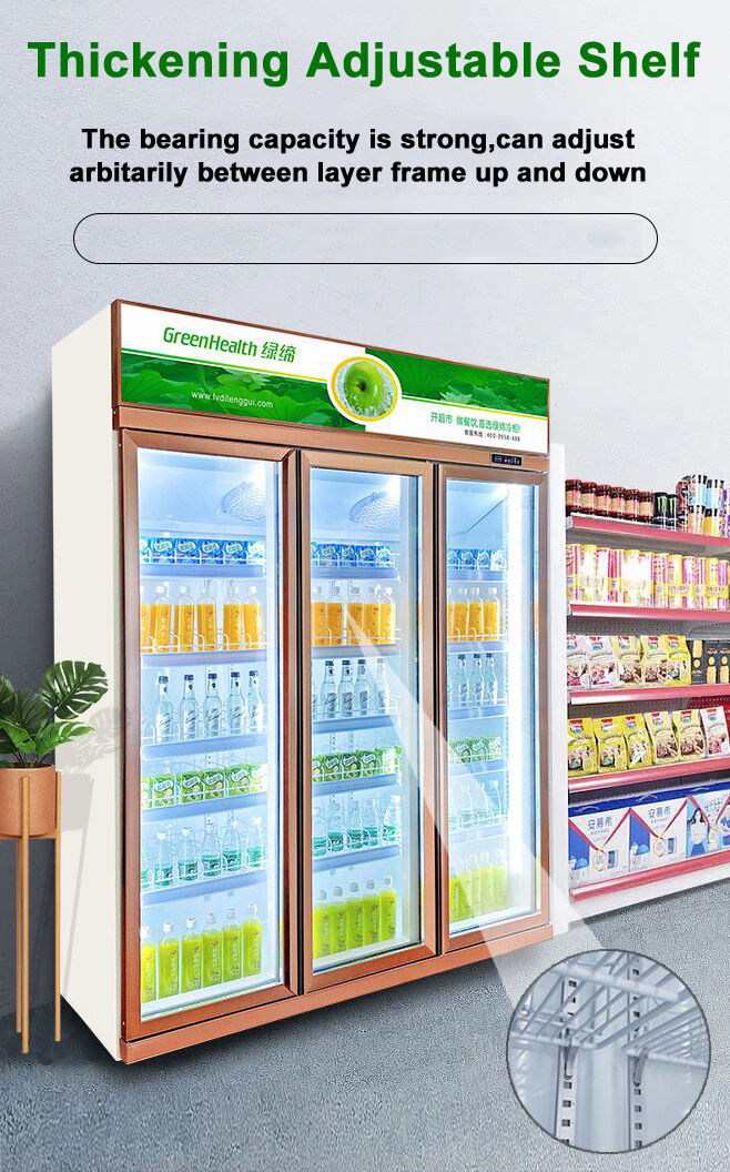 Manufacturer Price Glass Door Beverage Cooler Juices Display Chiller Defog