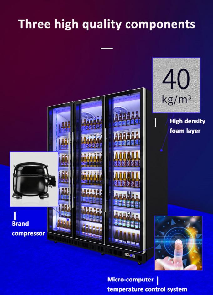 High Level Full Glass Soft Drink Display Cooler , Pub Soft Drinks