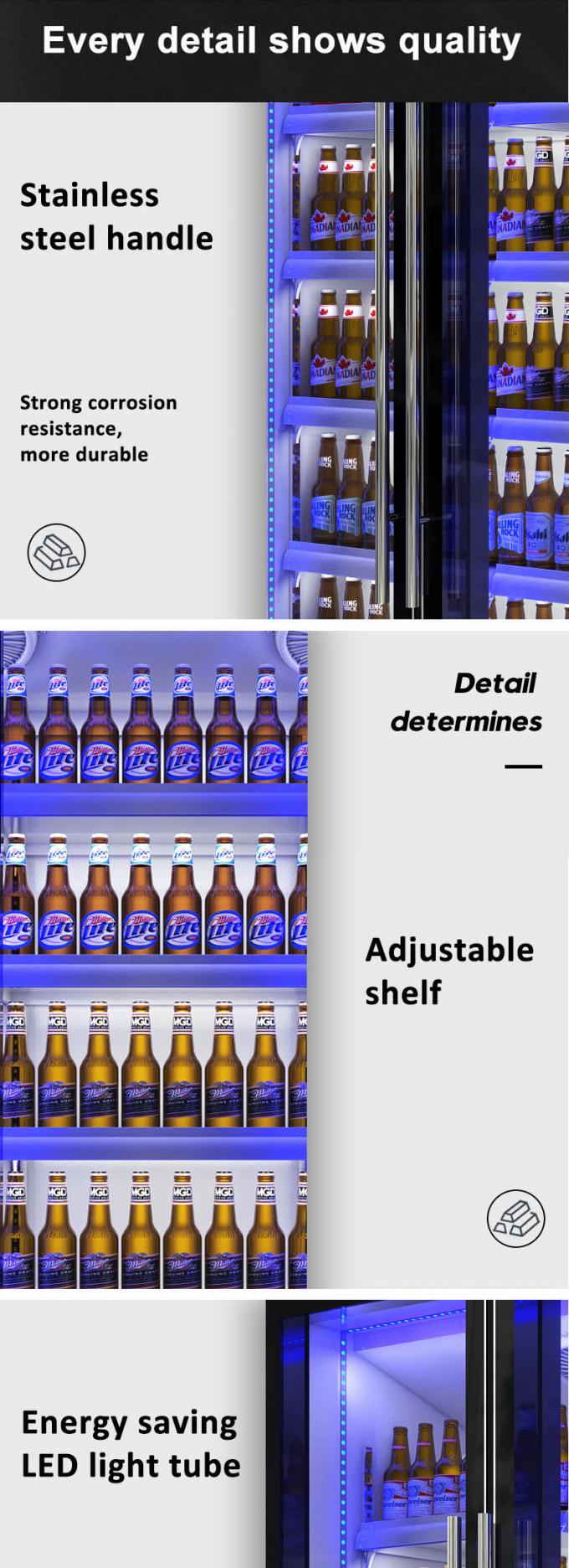 High Level Full Glass Soft Drink Display Cooler , Pub Soft Drinks