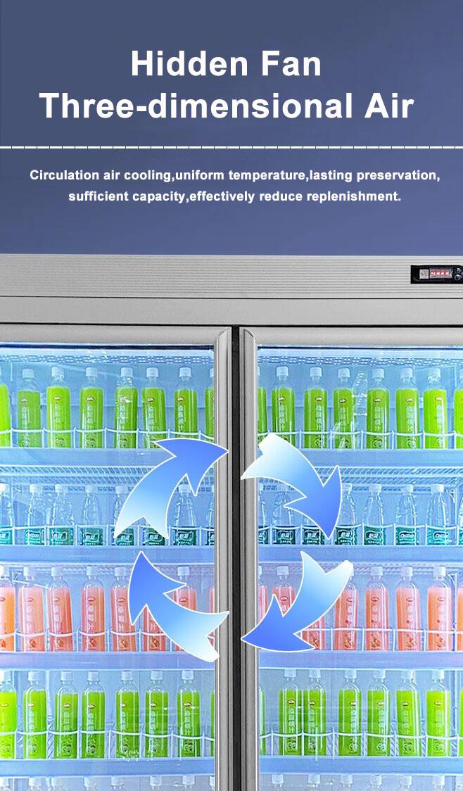 Deluxe Split Vertical Supermarket Refrigerating Display Fridge