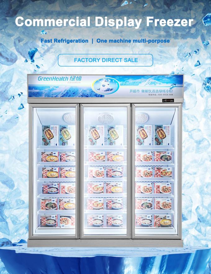 Refrigeration Equipment Supplies Vertical Display Freezers With R290a 450L