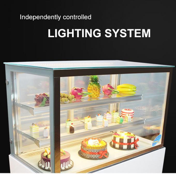 4 Feet Square Glass Cake Display Chiller Patisserie Used Bakery Display