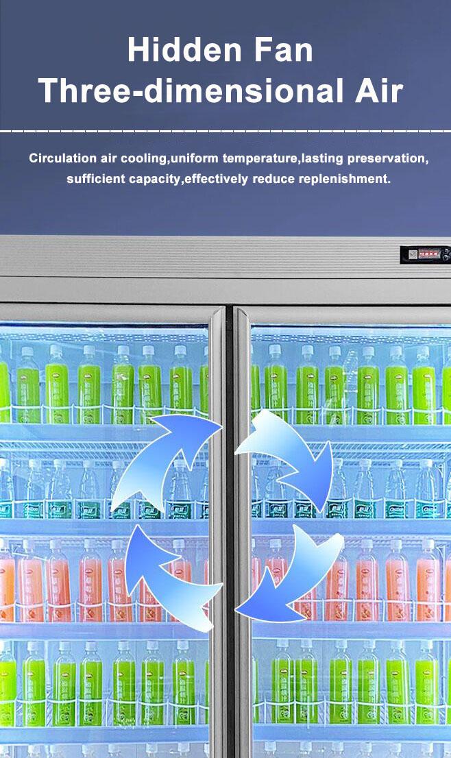 1350W Commercial Refrigerator 2 / 3 / 4 / 5 Door Remote Beverage Fridge