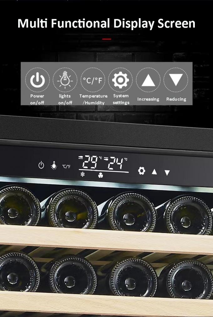 ETL Certificate LD-60D Black Dual Zone Wine Display Cooler With ...