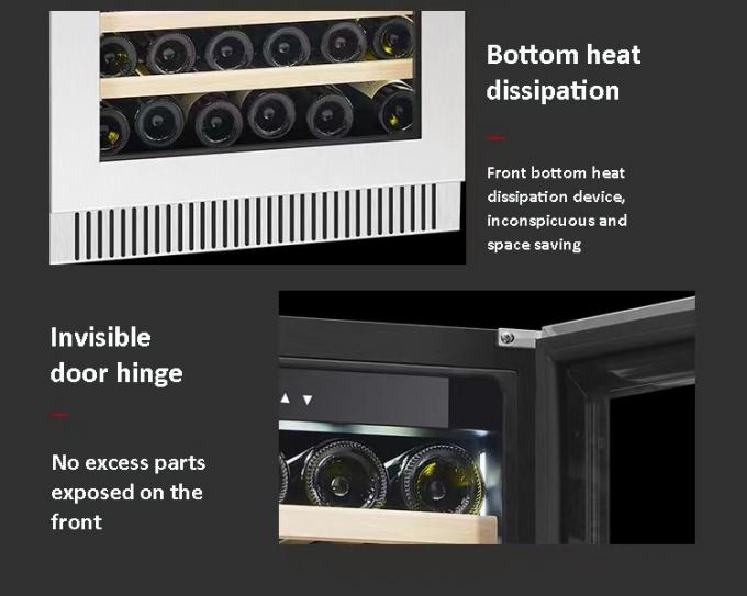 ETL Certificate LD-60D Black Dual Zone Wine Display Cooler With ...