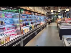 White Self Contained Open Display Fridge For Drinks / Milk 2m Large Capacity