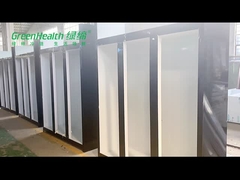 Fridge Freezer Double Door Refrigerator Beverage / Liquor Display Cooler