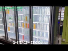 Green Health Customized Commercial Glass Door Fridge Cooler For Beverage Wine 1463L