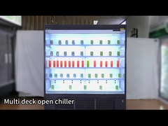 Supermarket Fridge Multi Deck Open Chiller for Display Fruit Vegetable Drinks