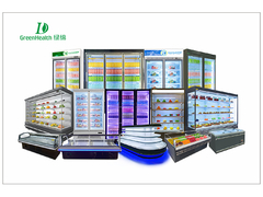 Commercial Vertical Display Freezer With Low Temperature For Meat Seafood