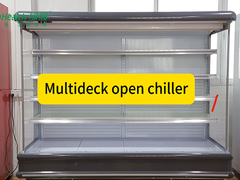 Led Light Multideck Open Chiller Cabinet For Fresh Fruit And Vegetable