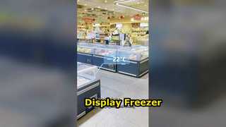 Island freezer commercial display freezer with sliding glass door