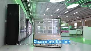 Right-Angle Glass Cake Fridge
