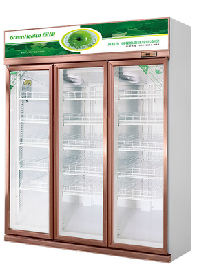 Retail Commercial Beverage Display Refrigerator With 3 Glass Doors