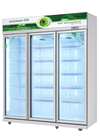 Retail Commercial Beverage Display Refrigerator With 3 Glass Doors