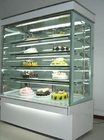 White Color Cake Display Cooler Canbinet With Glasses Door Digital Thermostat