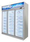 3 Doors Upright Commercial Display Freezer -22°C Fan Cooling With Automatic Defrost