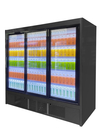 Silent Running Multideck Glass Door Fridge Commercial Display Refrigerator For Drinks