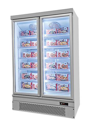 Quick Freezing Supermarket Commercial Upright Display Refrigerator Freezer For Frozen Food