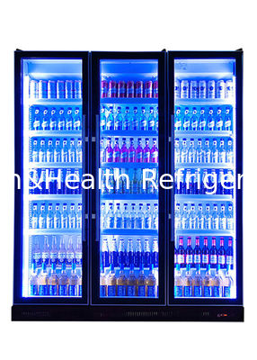 3 Door Glass Luxury Custom Bar Fridge Energy Cold Drink Refrigerator