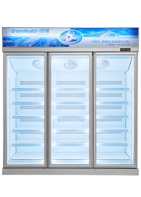 Upright Glass Door Freezer Frozen Display For Ice Cream Frozen Meat