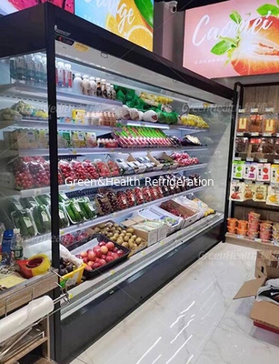Large Standing Refrigeration Equipment Open Chiller With Multi Decks