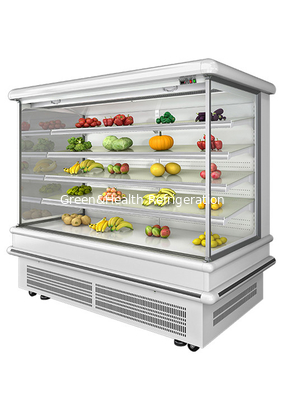 Vertical Refrigerated Cooler Display Case Air Curtain Open Chiller For Vegetables And Fruits